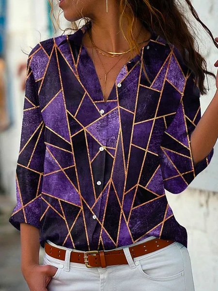 

Allentare Casuale Top, Viola, Shirt