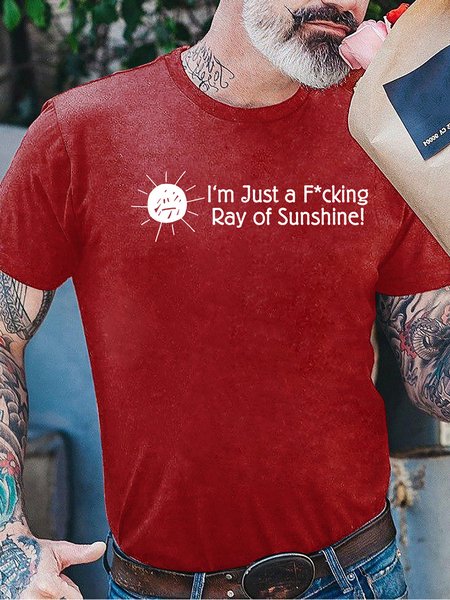 

I'm Just A Fcking Ray Of Sunshine Men's T-shirt, Red, T-shirts