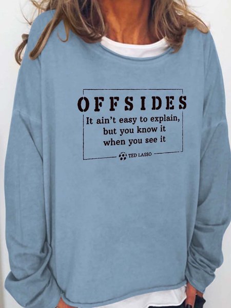 

Offsides Ted Lasso Cotton Blends Sweatshirts, Light blue, Hoodies&Sweatshirts