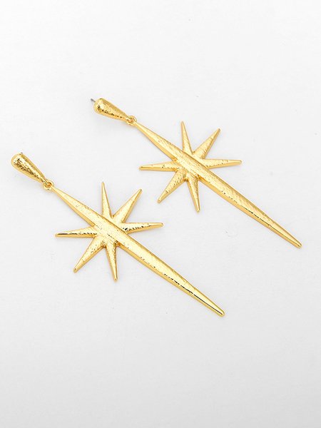 

Elegant Star Alloy Stud Earrings, Golden, Earrings