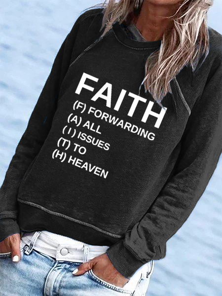 

Plus size Casual Slogan Sweatshirt, Black, Hoodies & Sweatshirts