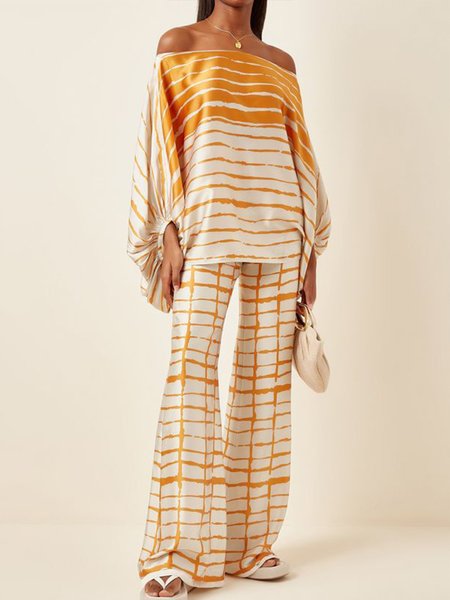 

Work Date Daily Regular Fit Pants, Yellow, Wide Leg Pants