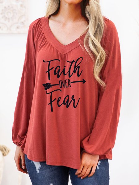 

Vacation Cotton Blends Shirts & Tops, Orange, T-Shirts