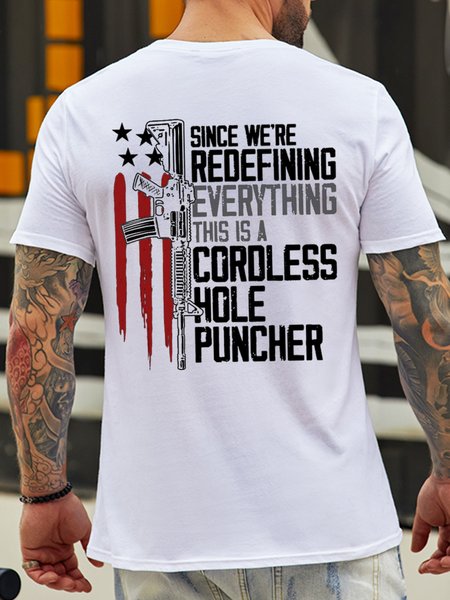 Since We Are Redefining Everything This Is A Cordless Hole Puncher Men's Graphic Novelty T shirt