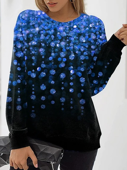 

Casual Ombre Round Neck Shirts & Tops, Black, Tops