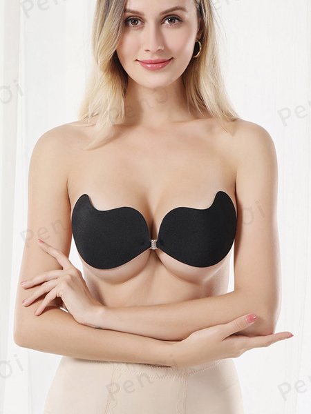 

Nipple Gather Invisible Bra, Black, Bra&Bra Sets