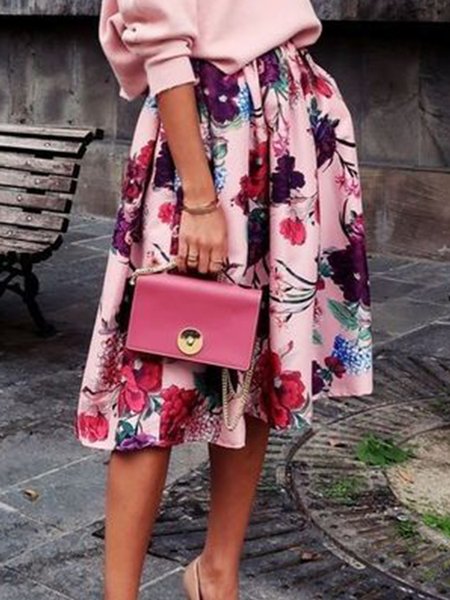 

Work Date Daily Floral Lady Skirts, Pink, Skirts