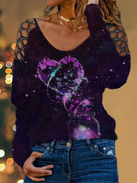 

Party Cotton Blends Shirts & Tops, Black, Long sleeve tops