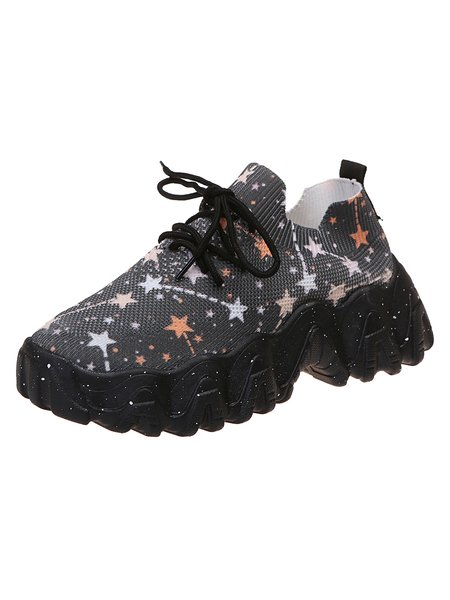 

Casual Star Fly Woven Platform Shoes, Black, Athletic & Casual Shoes
