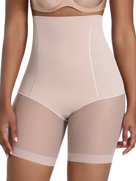 

Ultra-thin And Breathable Body Shaping High-waist Belly Pants, Nude, short bottom Shapewear