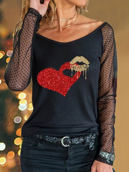 

Party Geometric Printed Shirts & Tops, Black, Tops
