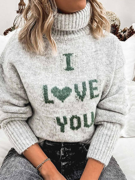 

Slim Fit Letter Party Sweater, Gray, Sweaters