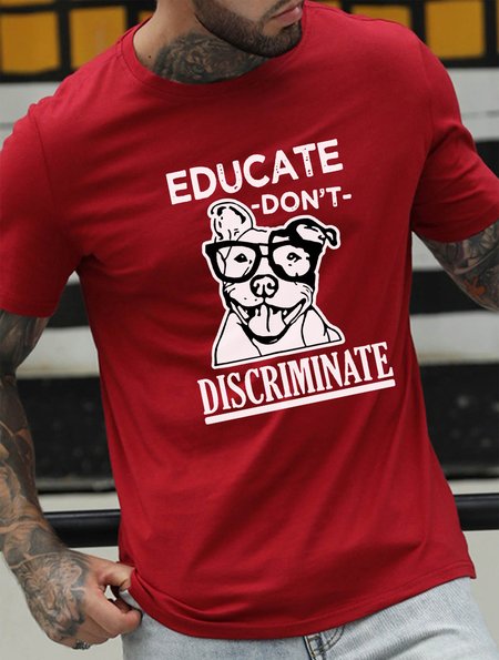 

Educate don't Discriminate T-Shirt, Red, T-shirts