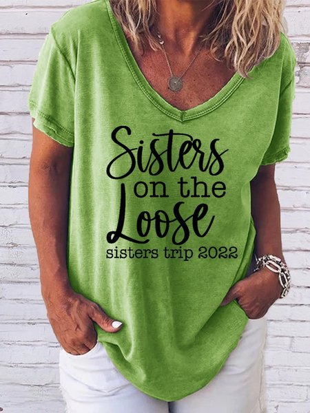 

Sisters On The Loose Sister's Trip 2022 Tee, Green, T-shirts