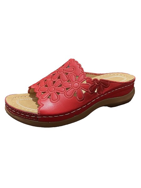 

Retro Hollow Embroidered Flower Slipper, Red, Women Shoes>>Women's Shoes>>Women sandals Slippers