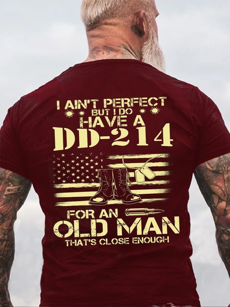 

I Do Have A DD-214 For An Old Man That's Close Enough T-Shirt, Red, T-shirts