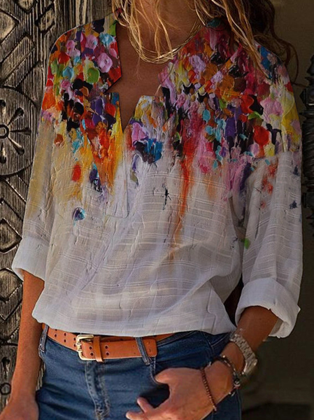 

Vacation Cotton Blends Shirts & Tops, White, Tops