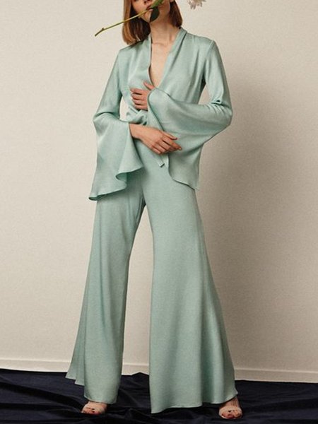 

V Neck Elegant One-Pieces, As picture, Jumpsuits