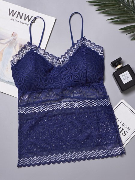 Sexy Cross Beautiful Back Lace Base Wrap Chest, Deep blue, Underwear