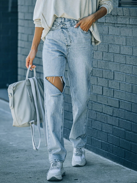 

Regular Fit Plain Pants, Blue, Pants