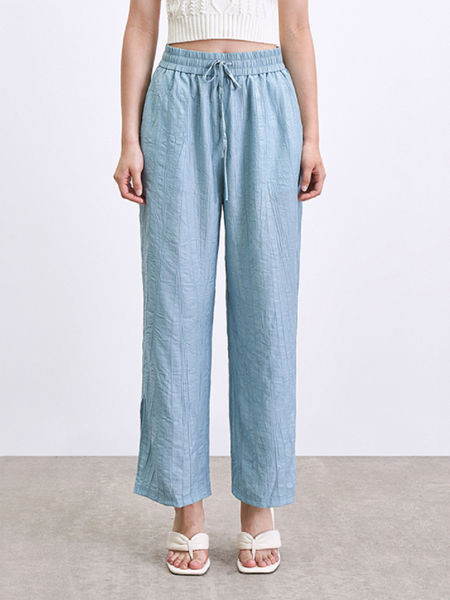 

Simple Plain Pants, Sky blue, Pants