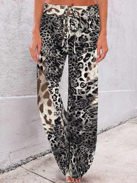 Plus Size Casual Loosen Pants, Black, Pants