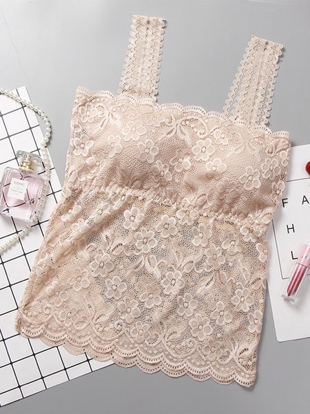 

Lace Tube Top Camisole Base, Nude, Underwear