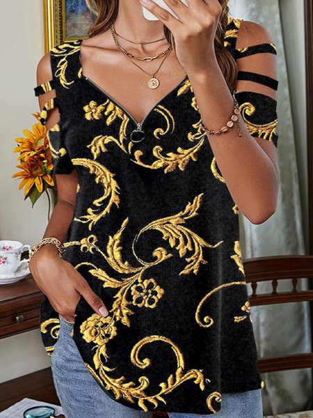 

Loosen Casual Shirts & Tops, Black, Tops
