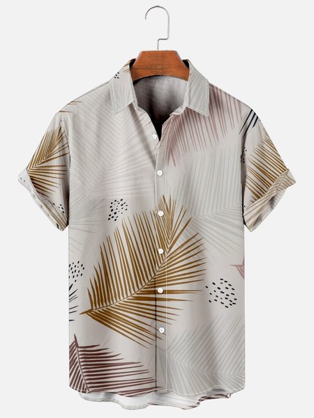 

Mens Printed Casual And Breathable Hawaiian Shirt, As picture, Men's Floral shirt
