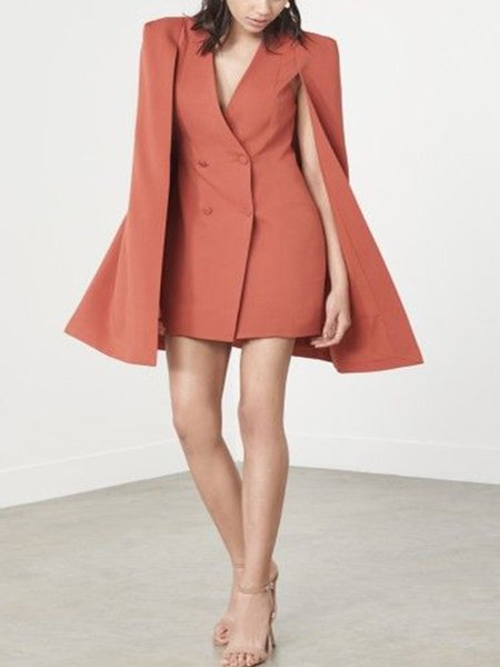 

V Neck Vintage Outerwear, As picture, Jackets