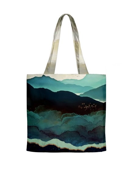 

Personalized Landscape Painting Shopping Bag, As picture, Bags