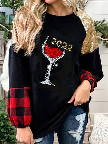 

Sequins Casual Regular Fit Shirts & Tops, Black, Tops