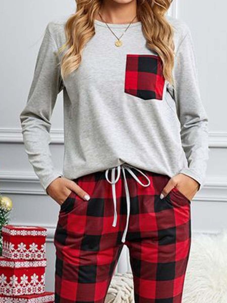 

Loosen Casual Crew Neck Shirts & Tops, Gray, T-Shirts