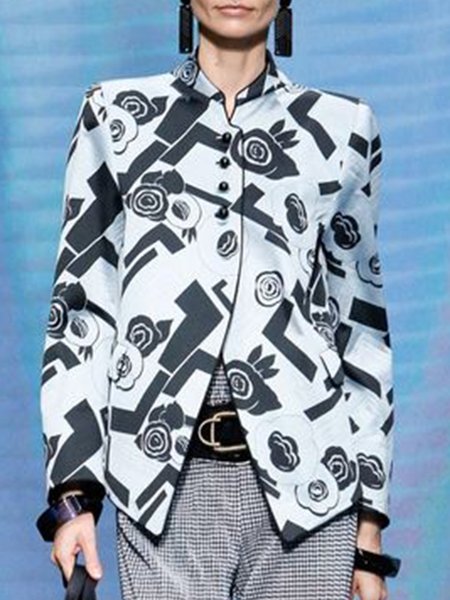 

Long sleeve Simple Elegant Regular Fit Outerwear, As picture, Jackets