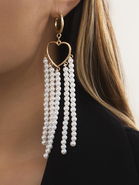 

Pearl Tassel Earrings, Color2, Earrings