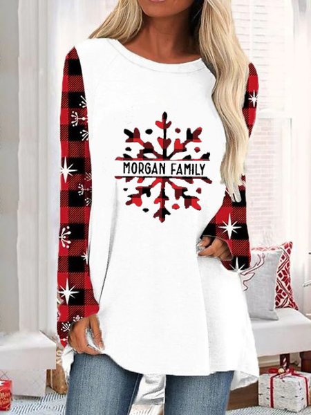 

Cotton Blends Crew Neck Tunic Shirts & Tops, White, T-Shirts