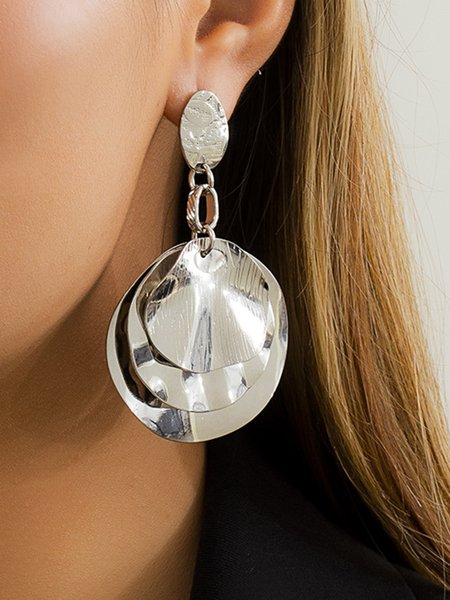 

Fashion Metal Earrings, Silver, Earrings