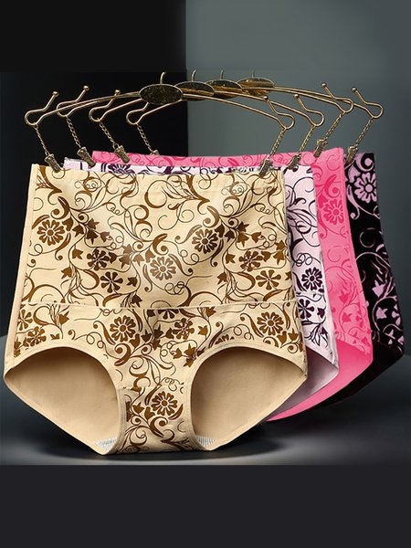 

5-pack Cotton Hip-lift High-waisted Plus Size Briefs, Color4, Underwear