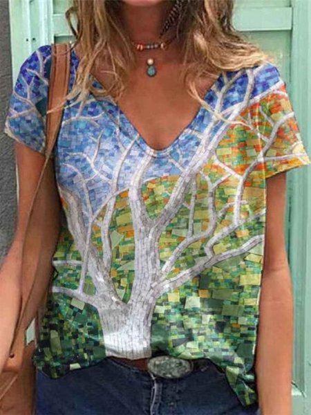 

Abstract Vacation Shirts & Tops, Multicolor, Tops
