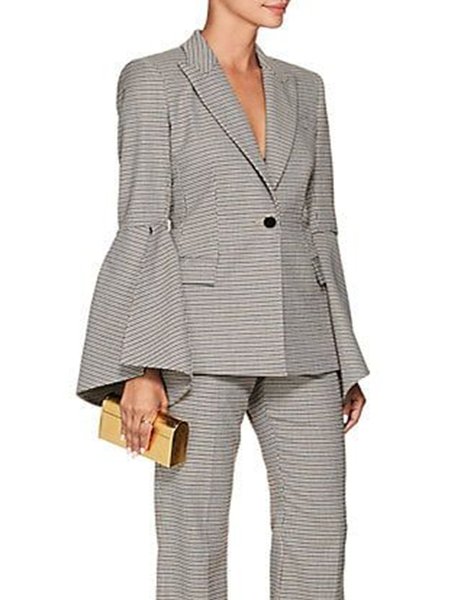

Flare Sleeve Outerwear, As picture, Blazers