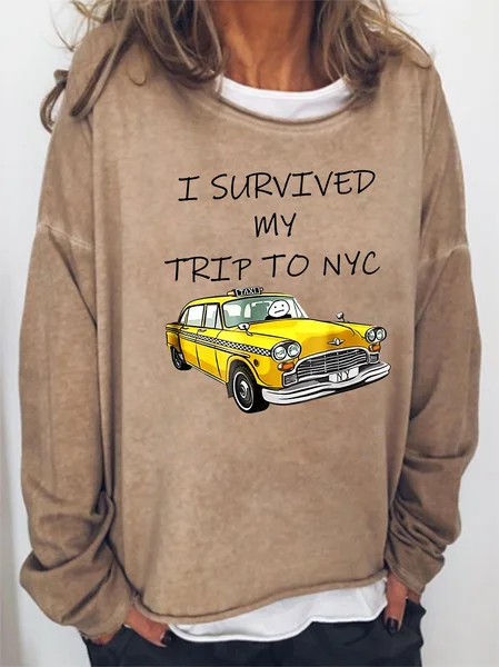 I Survived My Trip to NYC Sweatshirts, Light brown, Hoodies&Sweatshirts