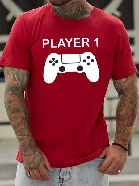 

Player 1 Tee, Red, T-shirts