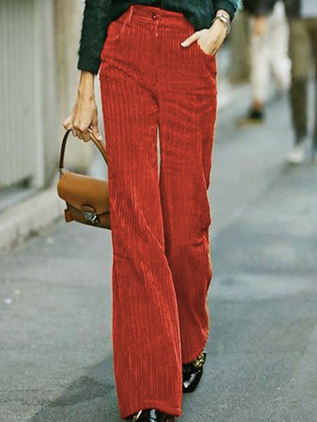 

Regular Fit Straight Leg Pants, Brown, Straight Leg Pants