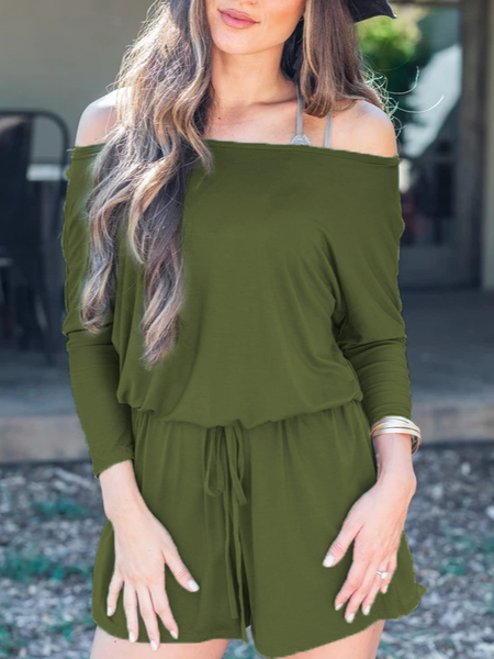 

Crew Neck Casual Dresses, Army green, Casual Dresses