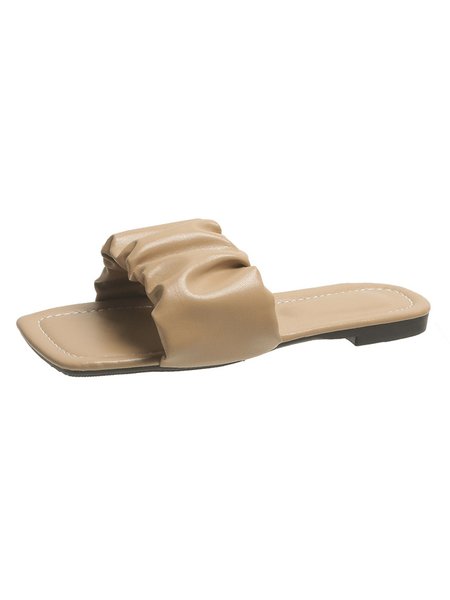 

Simple Plain Folds Strip Drag, Coffee, Slippers