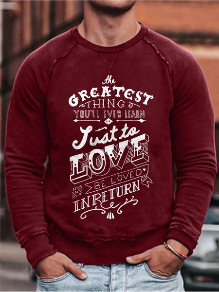 

Funny Valentine's Day Graphic Long Sleeve Sweatshirt, Red, Sweater
