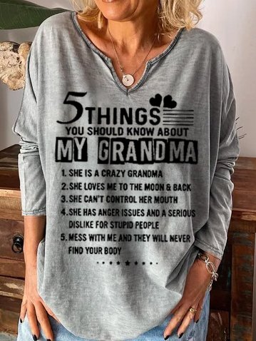 

Best Grandma Women's Long Sleeve T-shirt, Gray, T-shirts