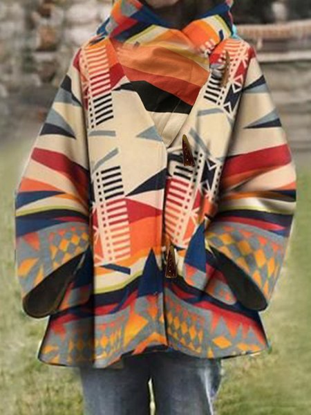 

Casual Hooded Loosen Outerwear, Multicolor, Coats