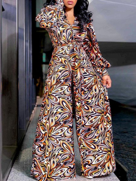 

Lady Romantic Elegant Regular Fit One-Pieces, Orange, Jumpsuits