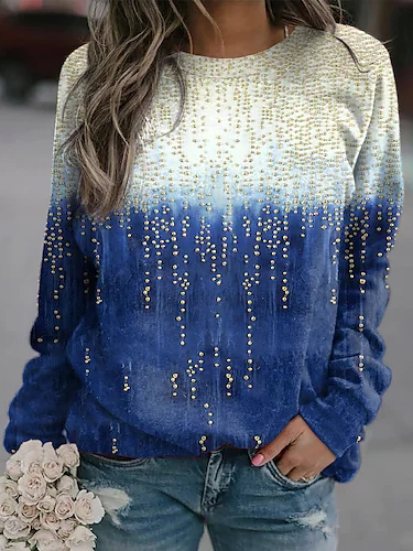 

Polka Dots Casual Sweatshirt, Blue, Sweatshirts & Hoodies
